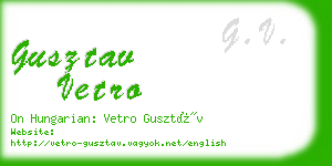 gusztav vetro business card